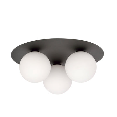 Solar taklampe 3 lys - Svart/Opal-Taklamper-Emibig-1127/3-Lightup.no
