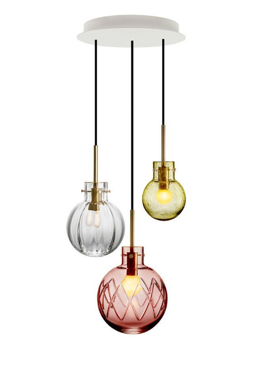 Sommereng Krystallkuler 3 stk - Hvit Baldakin-Takpendler-Hadeland Glassverk-Hvit-Hak__1215497-SOMMERENG 3 STK-BNDL-Hvit-Baldakin-Lightup.no