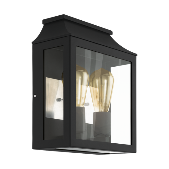 Soncino vegglampe utendørs IP44 - Svart-Utebelysning vegg klassisk-Eglo-Svart-97294-Lightup.no