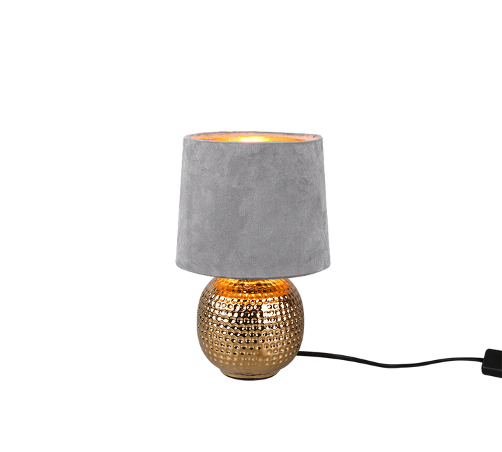 Sophia bordlampe - Gullfarget med grå skjerm-Bordlamper-Reality-Trl__R50821011-Lightup.no
