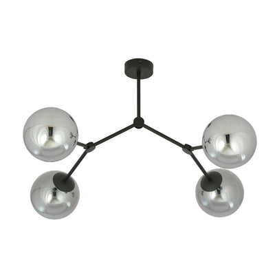 Space taklampe 4 lys - Svart/Røykfarget-Taklamper-Emibig-1134/4-Lightup.no