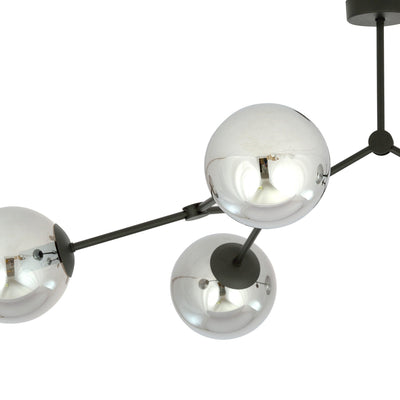 Space taklampe 4 lys - Svart/Røykfarget-Taklamper-Emibig-1134/4-Lightup.no