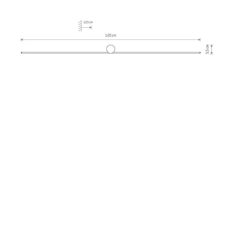 Spin vegglampe large 120 cm 17W 3000K-Vegglamper-Nowodvorski-Svart-N-10371-Lightup.no