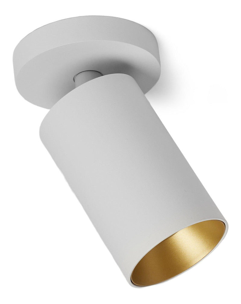 Spoton Circle takspot 1 lys GU10 - Hvit/Gullfarget-Taklamper-Antidark-2-310-01-1-4-Lightup.no