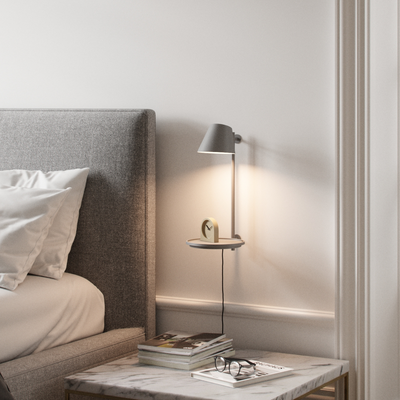 Stay vegglampe med USB 21W LED - Grå-Vegglamper-DFTP-48171010-Lightup.no