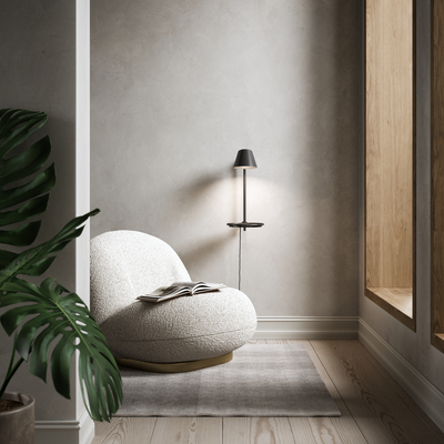 Stay vegglampe med USB 21W LED - Svart-Vegglamper-DFTP-48171003-Lightup.no