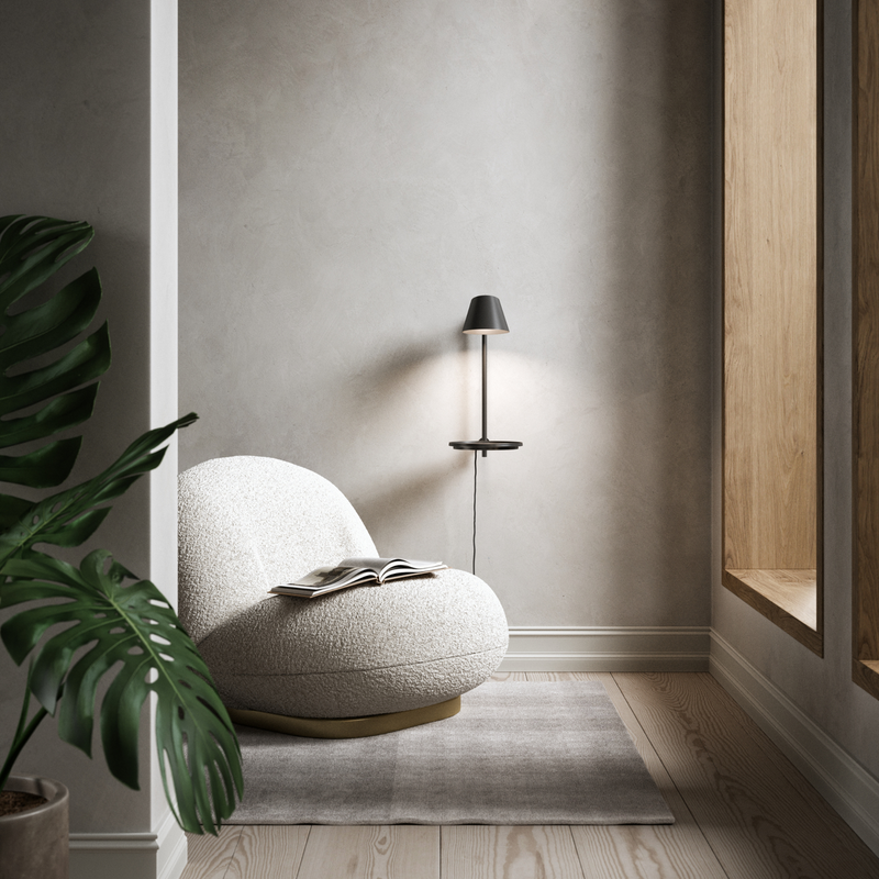 Stay vegglampe med USB 21W LED - Svart-Vegglamper-DFTP-48171003-Lightup.no
