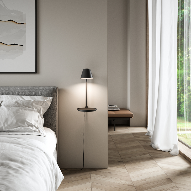 Stay vegglampe med USB 21W LED - Svart-Vegglamper-DFTP-48171003-Lightup.no