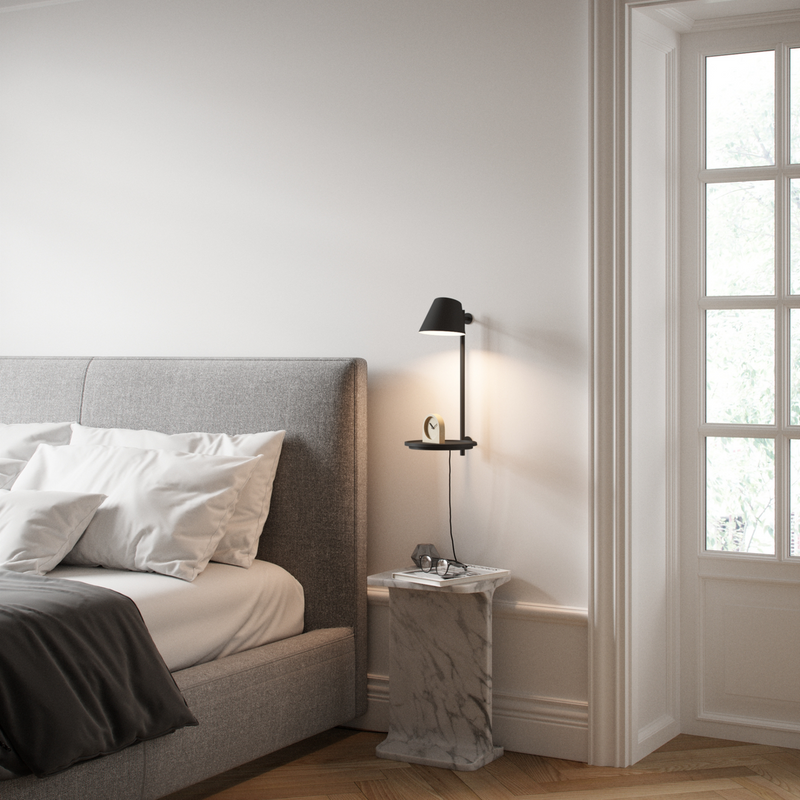 Stay vegglampe med USB 21W LED - Svart-Vegglamper-DFTP-48171003-Lightup.no