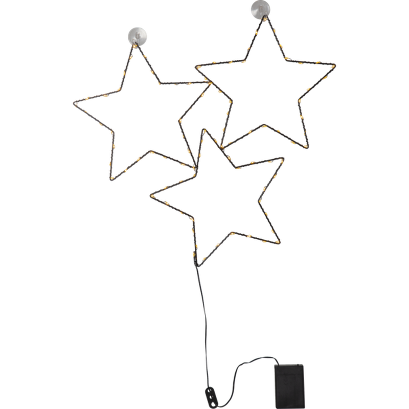 Stella 3 stjerner med sugekopp batteridrevet med timer-Julebelysning dekor og pynt-Star Trading-701-46-Lightup.no