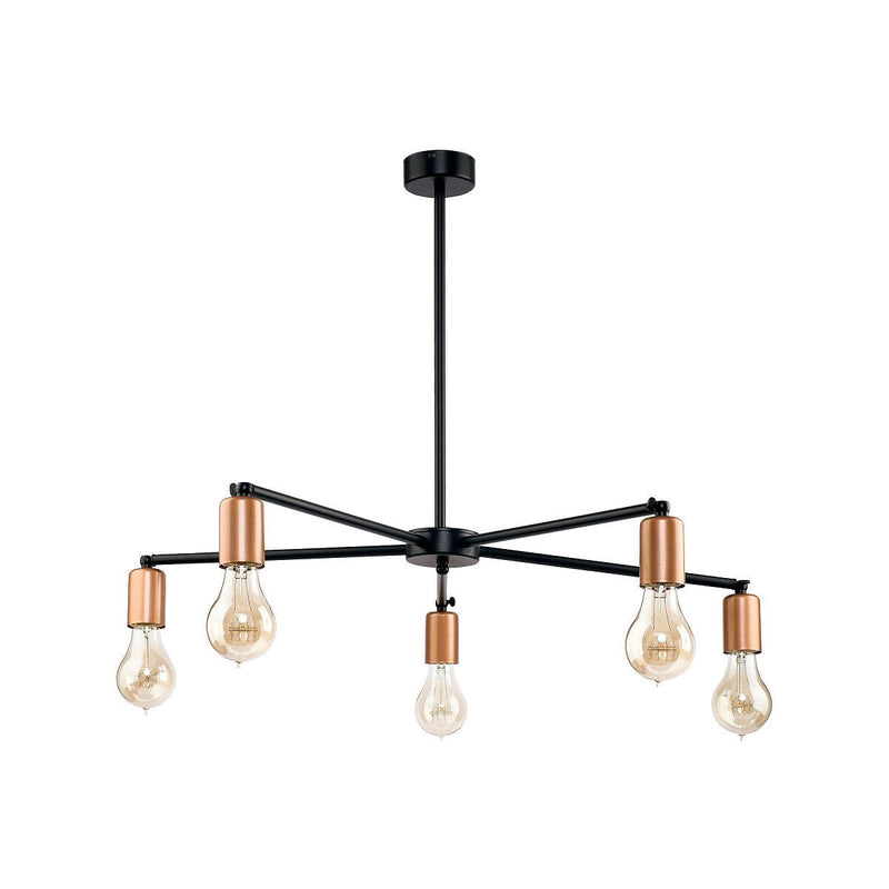 Stick taklampe 5 lys - Svart/Kobberfarget-Taklamper-Nowodvorski-N-9735-Lightup.no