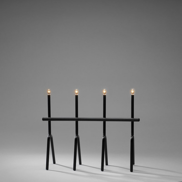 Stig adventstake 4 armer - Svart-Julebelysning adventsstake-Konstsmide-Svart-3911-710TR-Lightup.no