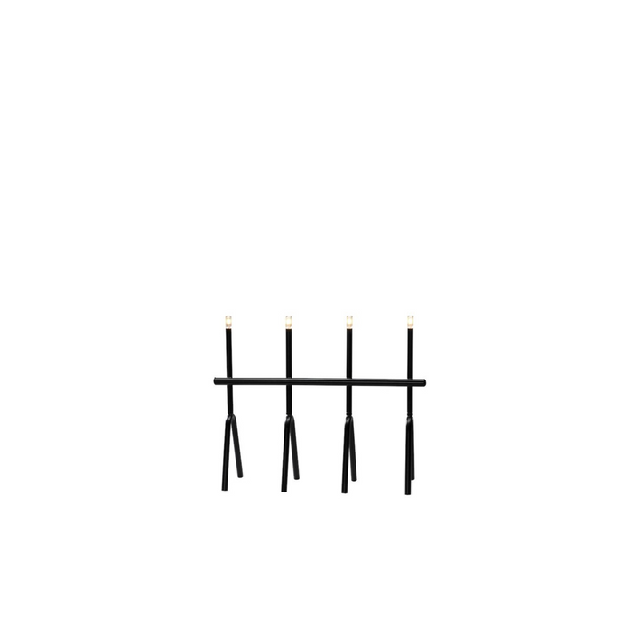 Stig adventstake 4 armer - Svart-Julebelysning adventsstake-Konstsmide-Svart-3911-710TR-Lightup.no