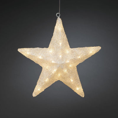 Stjerne, akryl 40 cm-Julebelysning dekor og pynt ute-Konstsmide-4483-103-Lightup.no