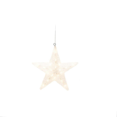 Stjerne, akryl 40 cm-Julebelysning dekor og pynt ute-Konstsmide-4483-103-Lightup.no