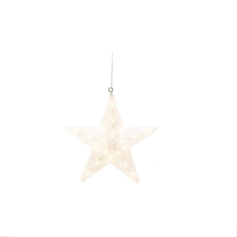 Stjerne, akryl 40 cm-Julebelysning dekor og pynt ute-Konstsmide-4483-103-Lightup.no