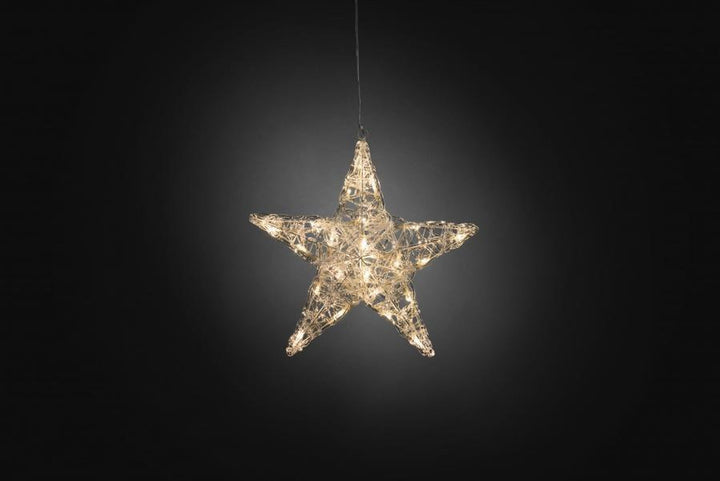 Stjerne akrylplast 34cm-Julebelysning adventstjerne-Konstsmide-Hvit-6102-103-Lightup.no