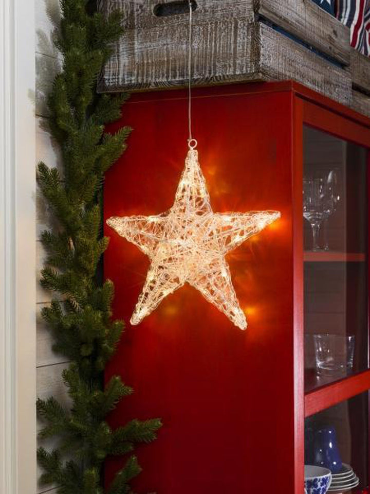 Stjerne akrylplast 34cm-Julebelysning adventstjerne-Konstsmide-Hvit-6102-103-Lightup.no