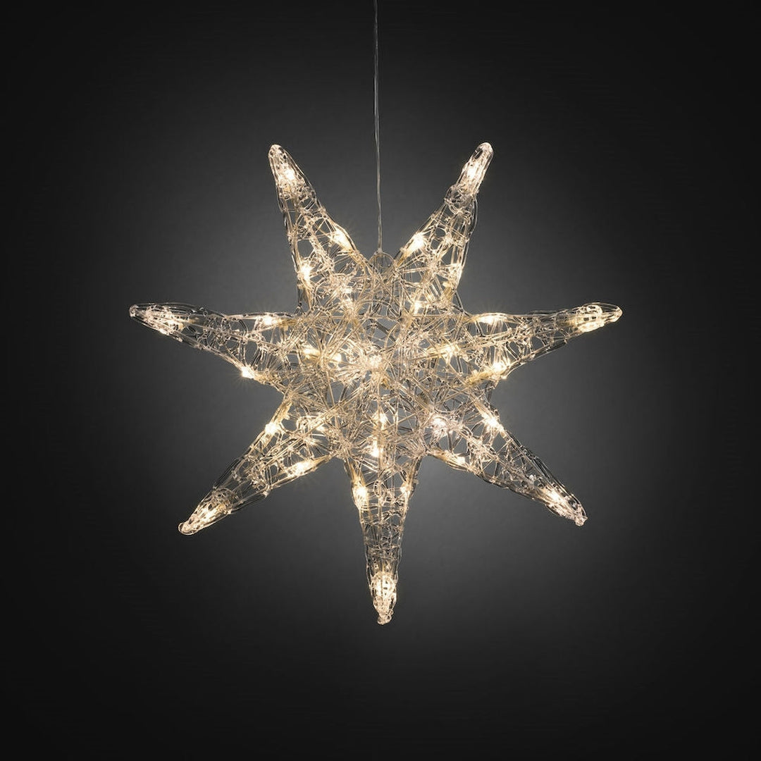 Stjerne akrylplast 45 cm-Julebelysning adventstjerne-Konstsmide-Transparent-6110-103-Lightup.no
