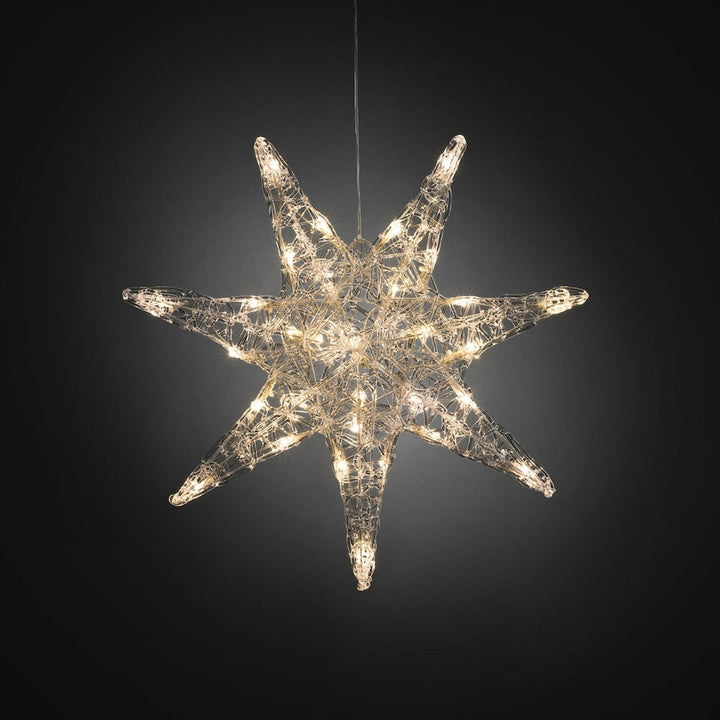 Stjerne akrylplast 45 cm-Julebelysning adventstjerne-Konstsmide-Transparent-6110-103-Lightup.no