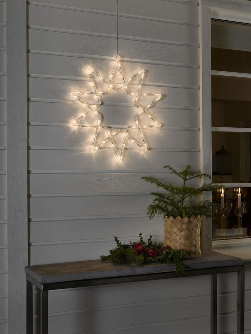 Stjerne med 60 varmhvite LED 58 cm IP44 utendørs-Julebelysning dekor og pynt ute-Konstsmide-4481-103-Lightup.no