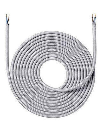 Stoffledning 4 meter uten jord - Sølv-Elektro Kabel-Nielsen Light-NL-950439-Lightup.no