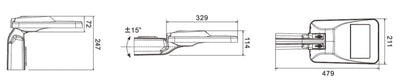 Stolpearmatur 50W 4000 Kelvin - Antrasitt grå-Utebelysning stolpe-NorDesign-570504020-Lightup.no