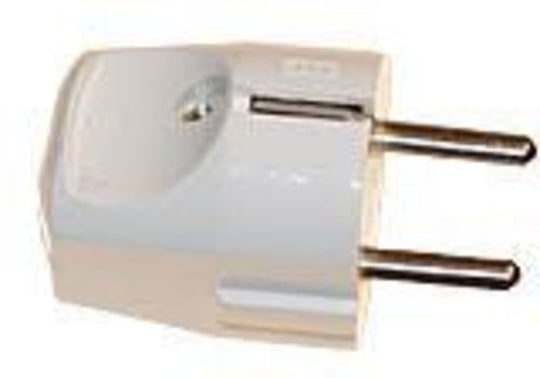 Støpsel 16A rett innføring jordet - Hvit-Elektro stikkontakter-Lightup.no-Hvit-1541802-Lightup.no