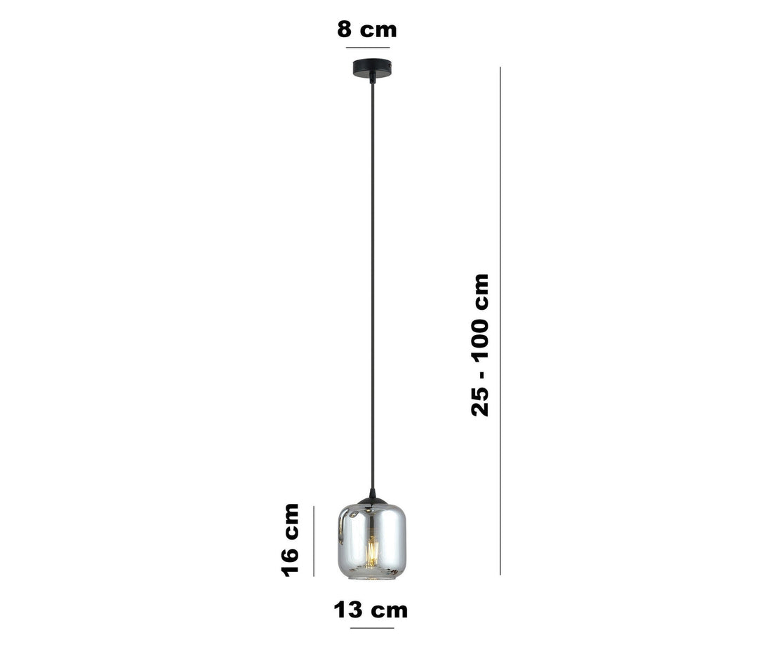 Storm takpendel 13 cm - Svart/Røykfarget-Takpendler-Emibig-Svart / Røyk-1176/1-Lightup.no