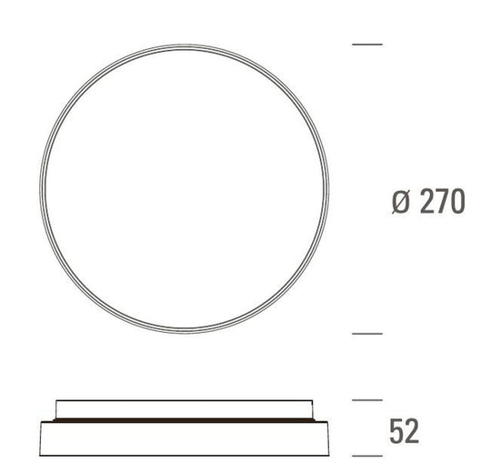 Stripe Trim 270 taklampe IP54 3000 Kelvin 18/24W Dimbar-Taklamper-NorDesign-Hvit-872700624v2-Lightup.no