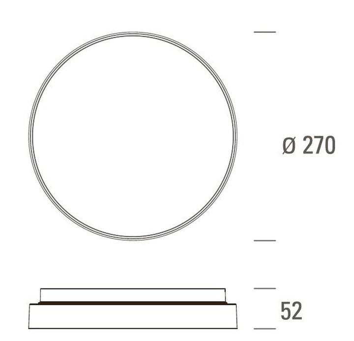 Stripe Trim 270 taklampe IP54 3000 Kelvin 18/24W Dimbar-Taklamper-NorDesign-Hvit-872700624v2-Lightup.no