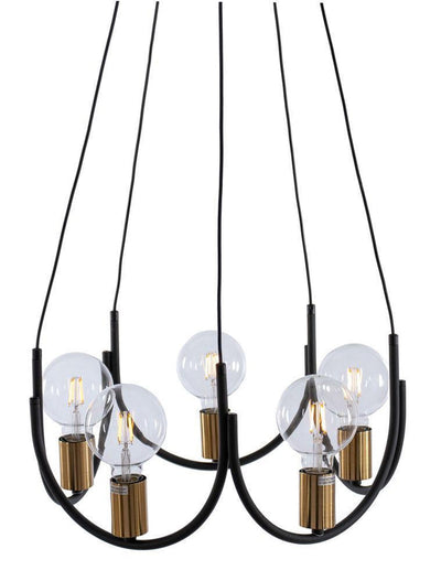 Swing takpendel 60 cm - Svart/messingfarget-Takpendler-A-grossisten-A-239833-Lightup.no