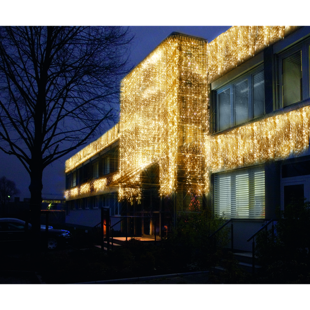 System led 1x2 gardin 102 lys varmhvit ekstraenhet - Svart-System LED utendørs julebelysning-Star Trading-465-56-Lightup.no