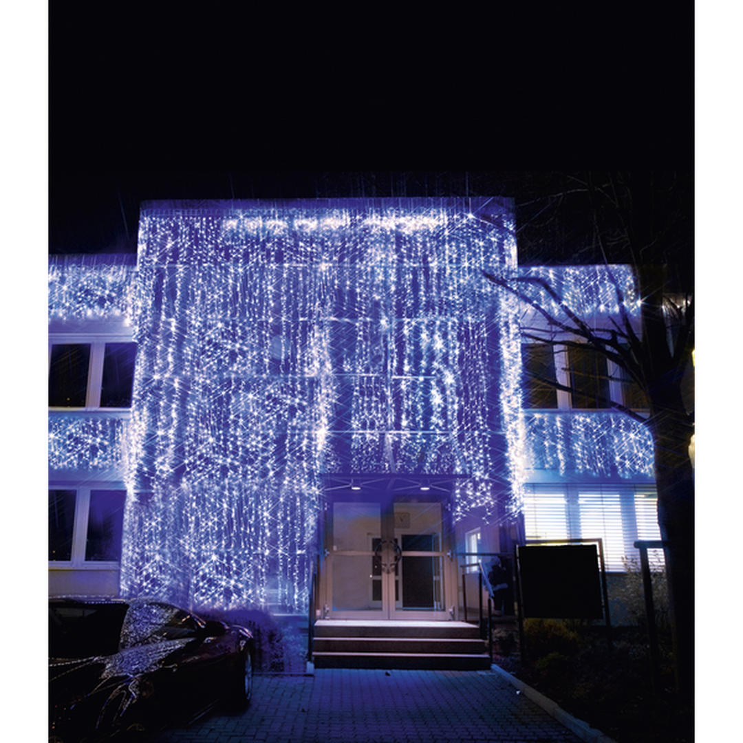 System led gardin 1x4 meter 204 lys kald hvit - Svart-System LED utendørs julebelysning-Star Trading-465-58-14-Lightup.no