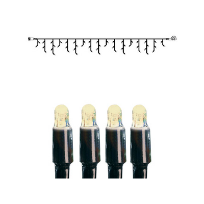 System led istappslynge 3 meter 50 lys varmhvit - Svart-System LED utendørs julebelysning-Star Trading-465-46-1-Lightup.no