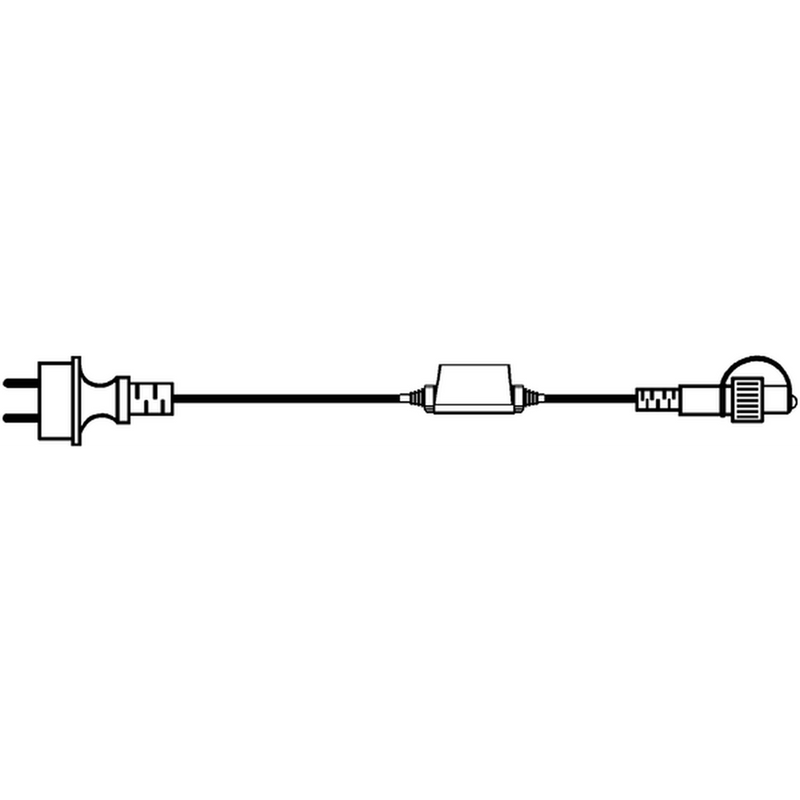 System led startkabel 1,8 meter - Hvit-System LED utendørs julebelysning-Star Trading-466-28-Lightup.no