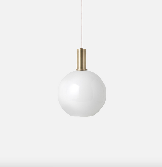 Taklampe Collect Opal Sphere-Low Socket Messing-Takpendler-Ferm Living-Messing / Opal-Feg__5148+5106-Lightup.no
