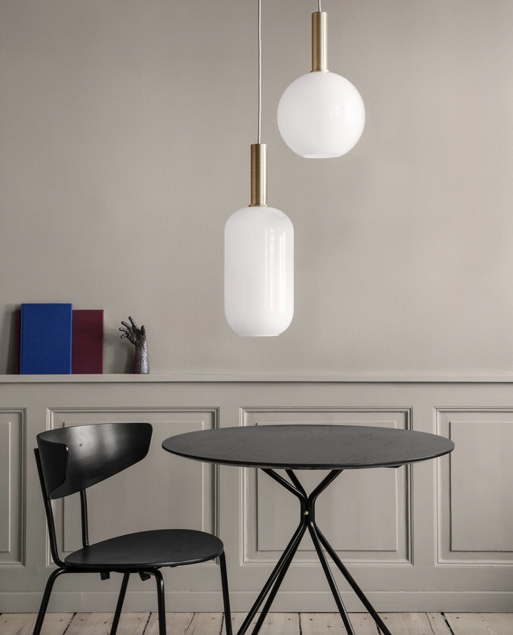 Taklampe Collect Opal Tall-Low socket Messing-Takpendler-Ferm Living-Feg__5149+5107-Lightup.no