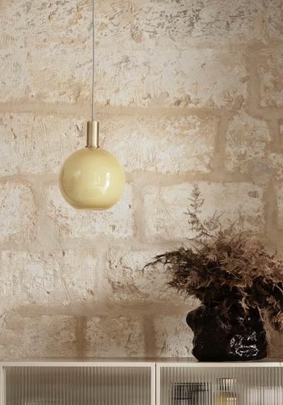 Taklampe Collect Sphere Lamp - Southern Moss- Low messing socket-Takpendler-Ferm Living-Feg__1101722835+5106-Lightup.no