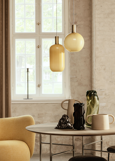 Taklampe Collect Sphere Lamp - Southern Moss- Low messing socket-Takpendler-Ferm Living-Feg__1101722835+5106-Lightup.no
