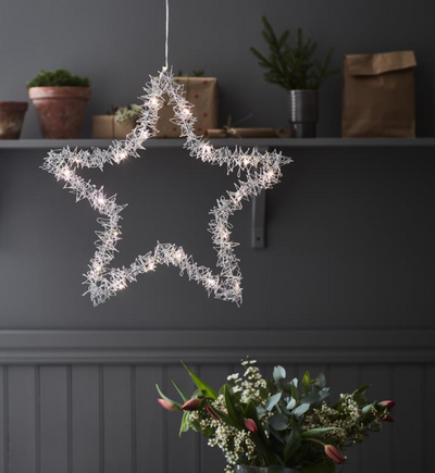 Tangle adventstjerne 45 cm - Sølv-Julebelysning adventstjerne-Marksløjd-705776-Lightup.no