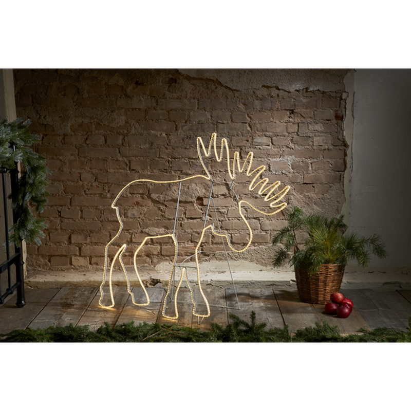 Tapesil siluett elg 100 cm utendørsdekorasjon IP44 768 Varmhvit led-Julebelysning dekor og pynt ute-Star Trading-807-61-Lightup.no