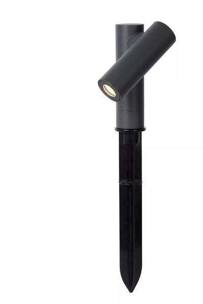 Tatum hagebelysning på spyd 13 cm 4,5W IP65 3000K - Antrasitt-Utebelysning spyd-Lucide-LC27894/05/29-Lightup.no