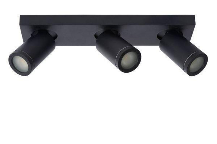 Taylor spot 3 lys IP44 baderom warm to dim 3x5W 2200-3000K-Taklamper-Lucide-Svart-LC09930/15/30-Lightup.no