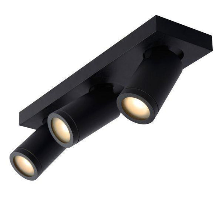 Taylor spot 3 lys IP44 baderom warm to dim 3x5W 2200-3000K-Taklamper-Lucide-Svart-LC09930/15/30-Lightup.no