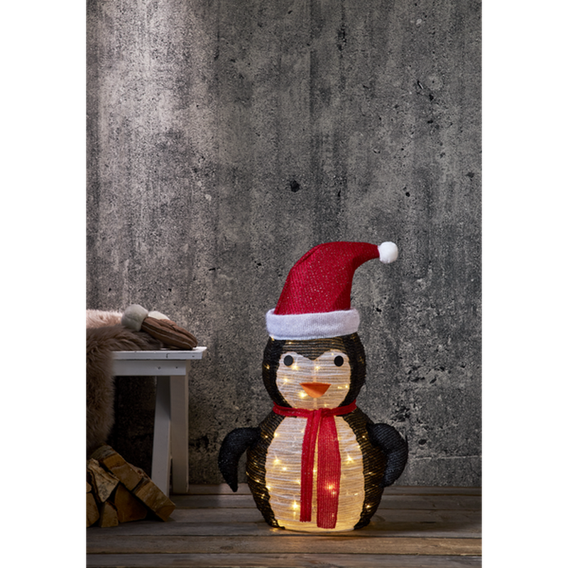 Tecidy pingvin 70cm for utendørsbruk - Batteridrevet-Julebelysning dekor og pynt ute-Star Trading-857-41-Lightup.no