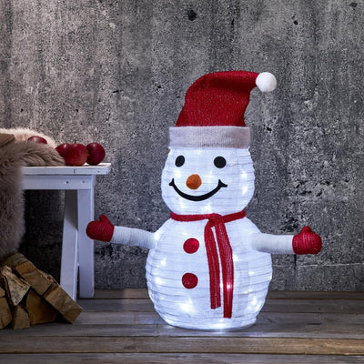 Tecidy snømann 70cm for utendørsbruk - Batteridrevet-Julebelysning dekor og pynt ute-Star Trading-857-40-Lightup.no