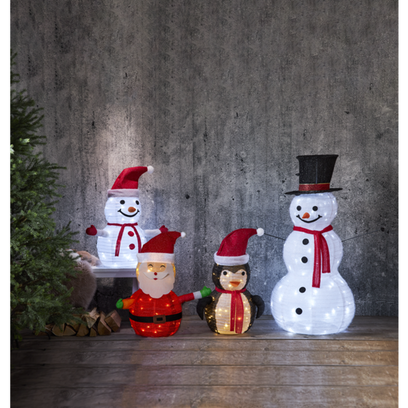 Tecidy snømann 70cm for utendørsbruk - Batteridrevet-Julebelysning dekor og pynt ute-Star Trading-857-40-Lightup.no