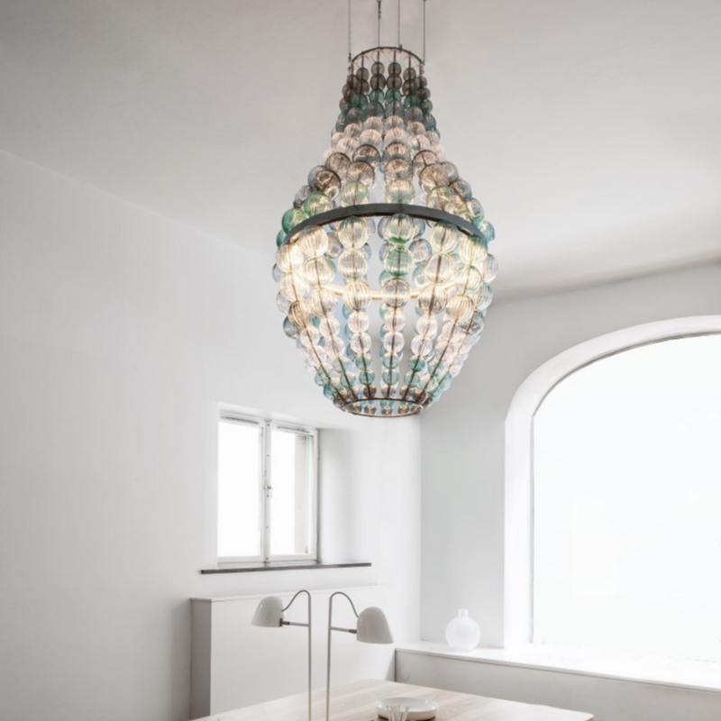 The Crown lysekrone 135 cm - Håndblåst glass-Takpendler-Örsjö-35002-76-019-Lightup.no