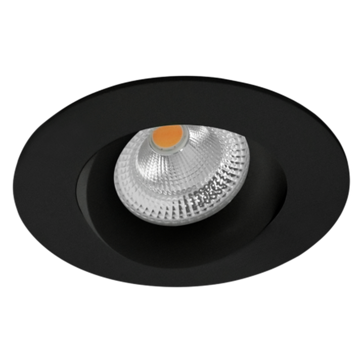 Tigrus 360° Rotatable lavtbyggende downlight 7W 2700K IP44 8 pakning - Svart-Downlight lavtbyggende-Norlux-25927-36-2-8PK-Lightup.no